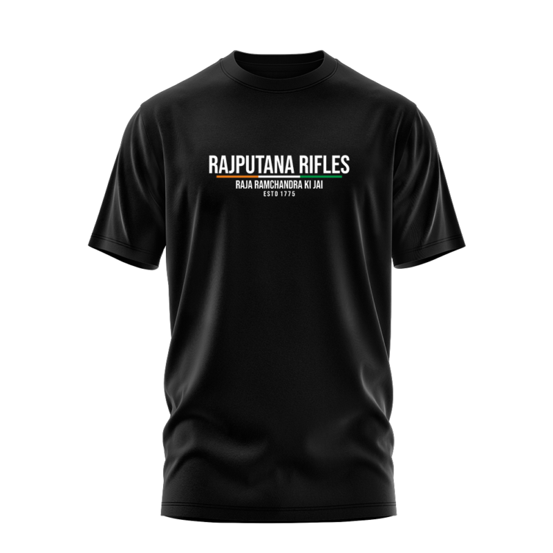 Rajputana Rifles Legacy T-Shirt with Minimalist Regiment Design in Oversized