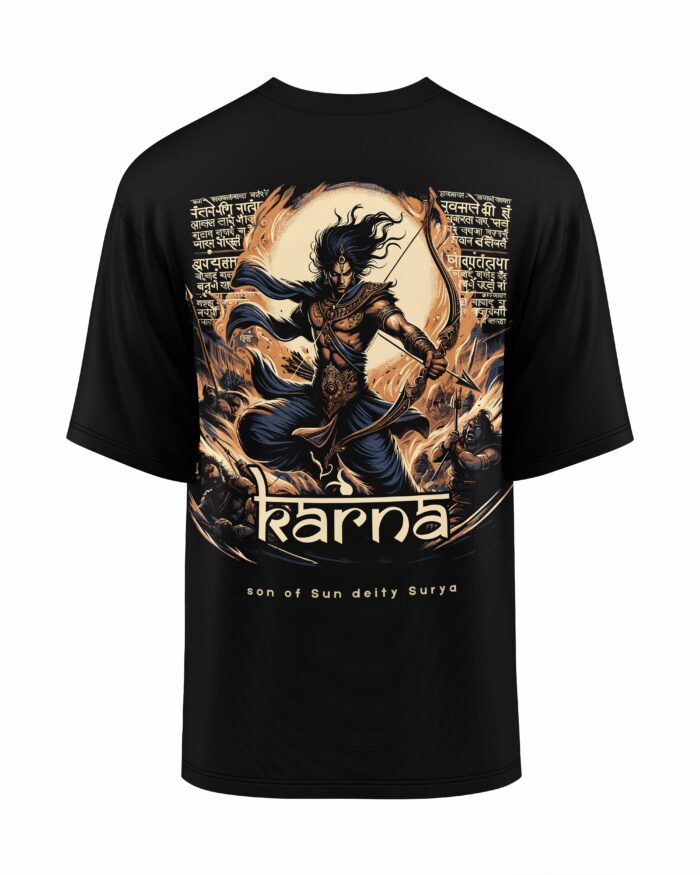 Karna - The Radiant Warrior | Mythical Oversized Graphic T-Shirt