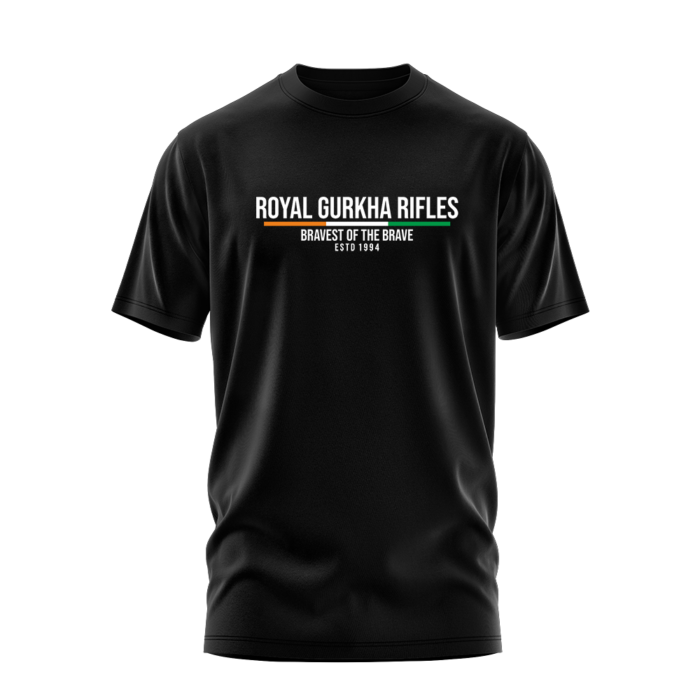 Royal Gurkha Rifles Courage T-Shirt with Bravest of the Brave Design in Oversized