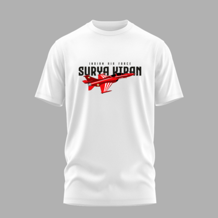 white Indian Air Force Surya Kiran Tribute T-Shirt